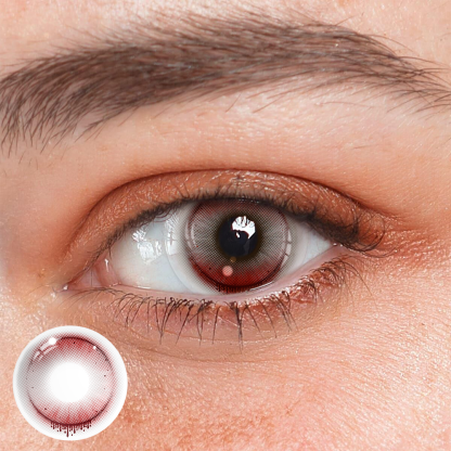 Cosplay Witch's Tears Red Coloured Contact Lenses